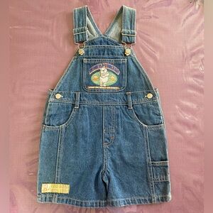 vintage winnie the pooh denim overalls